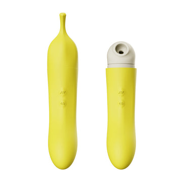 Clit Sucking Silicone Banana Vibrator Adult Toy