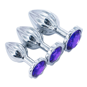 Plum Blossom Shaped Purple Jewel Butt Plug