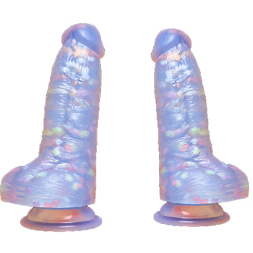 7.68 Inch Jelly Silicone Confetti Dildo