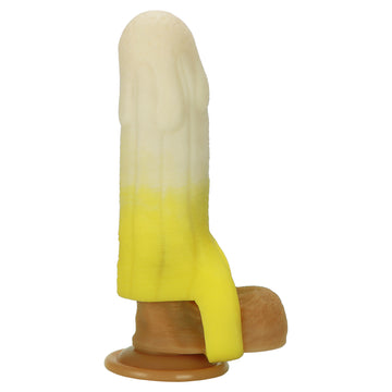 Banana Cock Dildo Silicone Penis Sleeve for Men