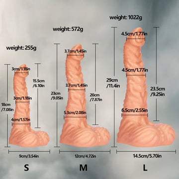 Flesh Wrinkled Animal Elephant Trunk Dildo