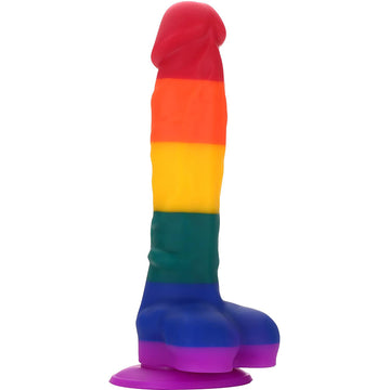 Three Sizes Silicone Realistic Rainbow Colored Dildo