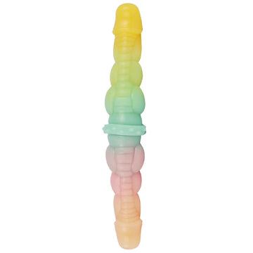 Rainbow Colored Dragon Penis Double Dildo