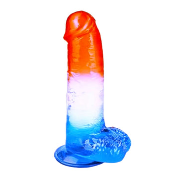 Christmas Dildo Red Blue Ombre Suction Cup