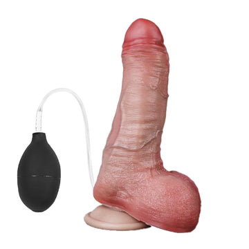 Small 6 Inch Realistic Inflatable Ejaculating Dildo