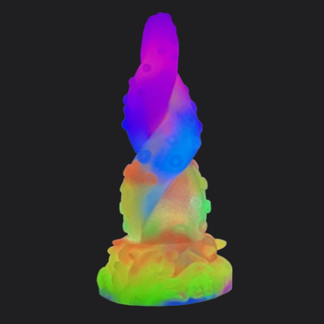 7 Inch Rainbow Light up Tentacle Dildo