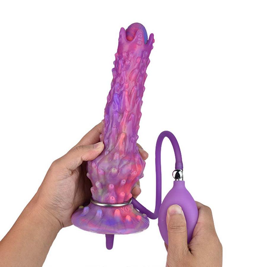 Luminous Silicone Spiked Alien Ovulator Dildo