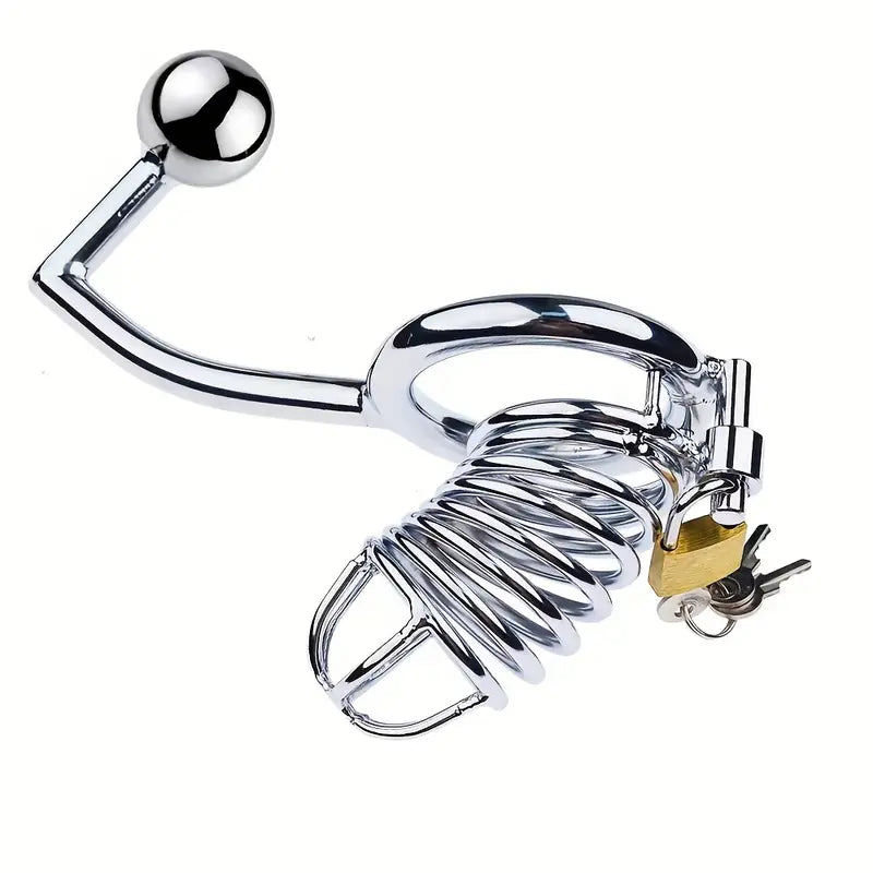 Stainless Steel Penis Cage Anal Hook Male