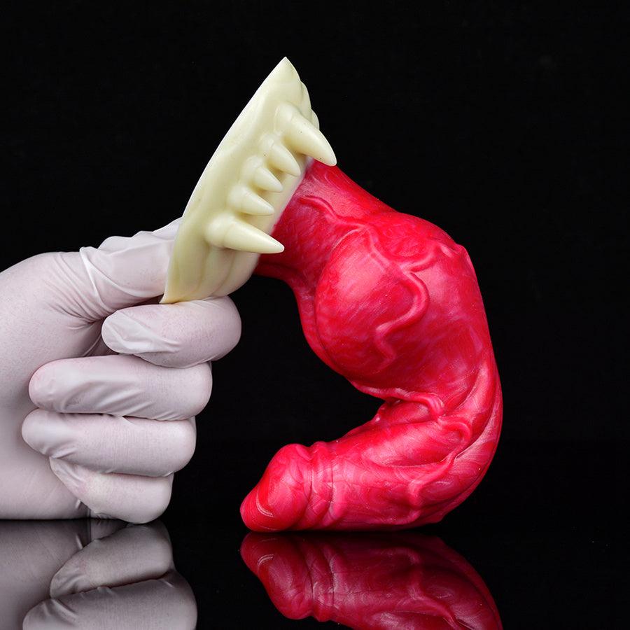 7 Inch Red Wolf Knot Spiked Dildo