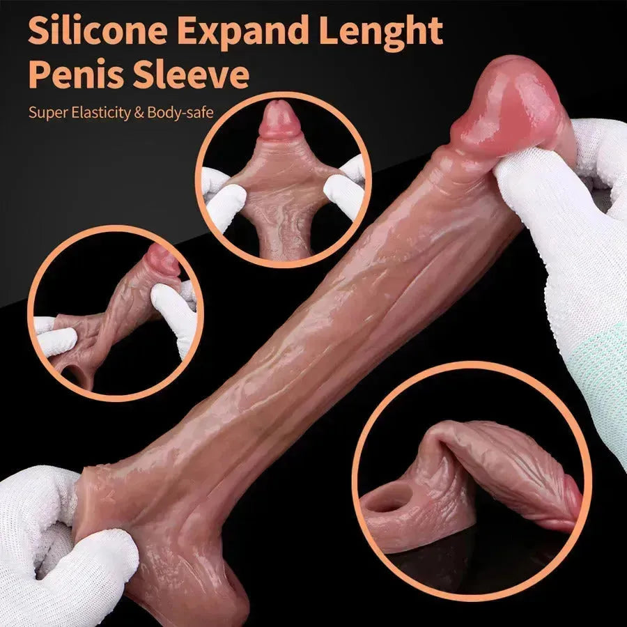 Silicone Soft 6.3 Inch Realistic Penis Sleeve
