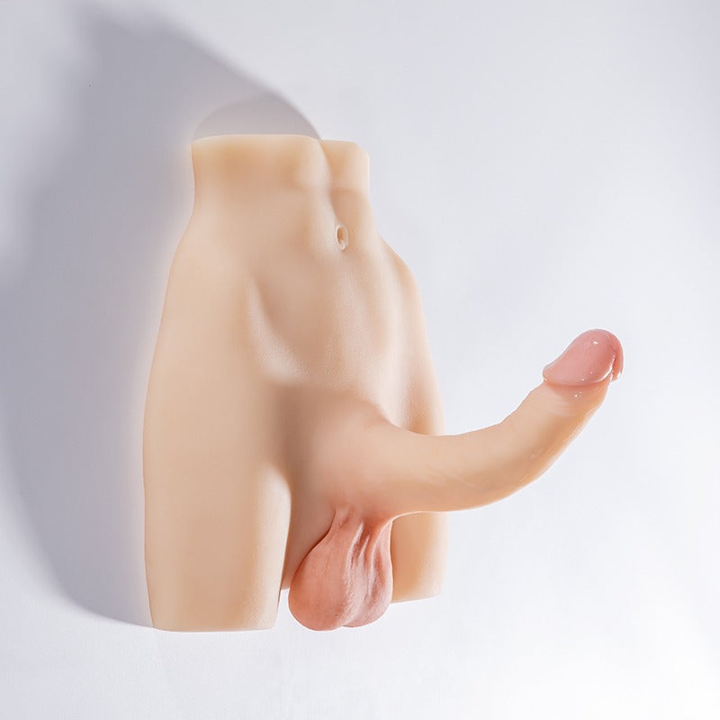 White Realistic Male Sex Doll Torso Dildo