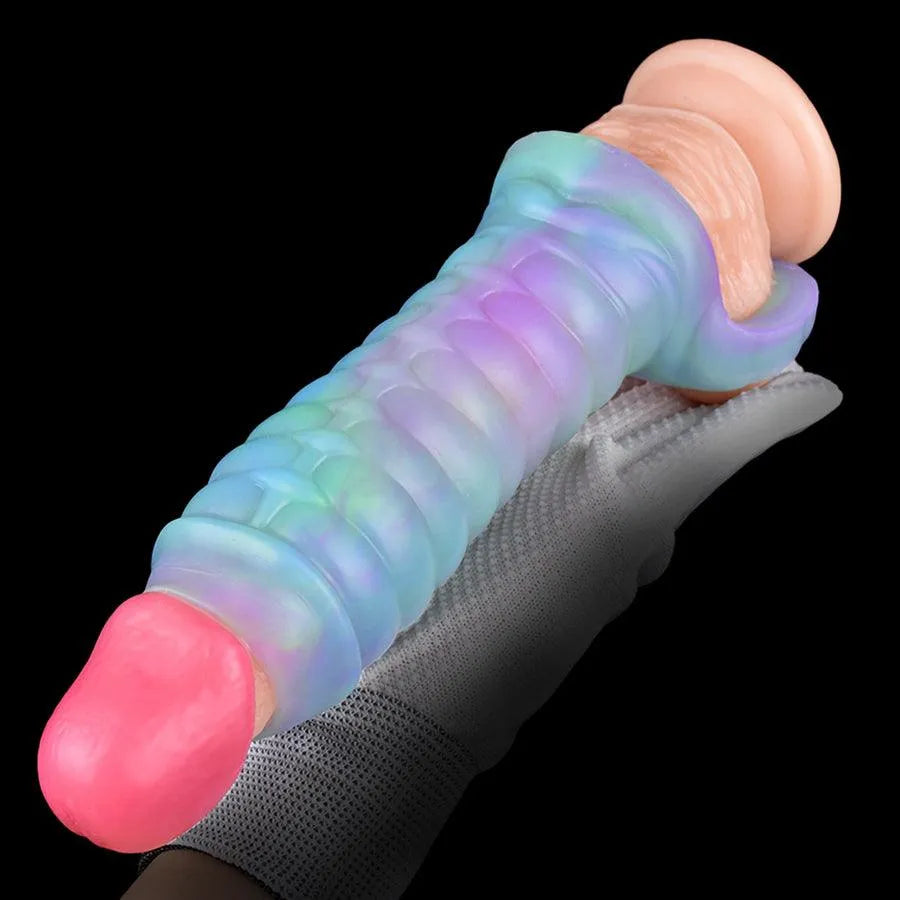 Dragon Scale Luminous Silicone Penis Sleeve