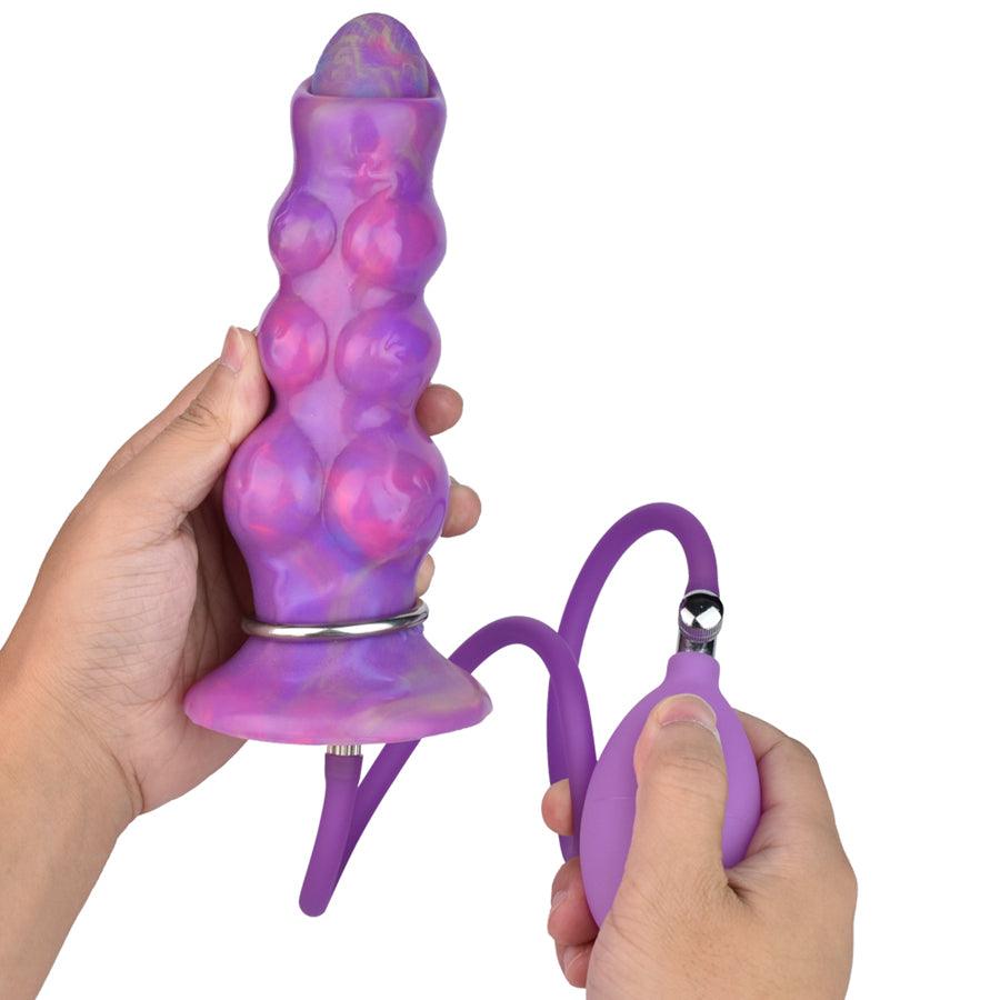 6 Inch Purple Tuberous Silicone Ovipositor Dildo