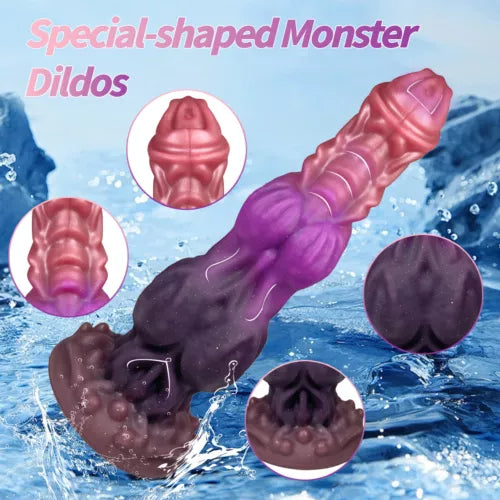 Purple Alien Cock Multiple Size Monster Dildo