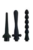 Load image into Gallery viewer, Silicone Anal Cleaning Shower Head Douches Attachement Black