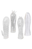 Load image into Gallery viewer, Mizzzee Super Stretchy Textured Penis Sleeve Kit Transparent /