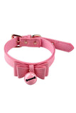 Load image into Gallery viewer, Adjustable Pink Bowknot Jingle Bell Neck Collar / Bondage Gear