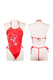 Load image into Gallery viewer, Retro Embroidery Stomachers And Matching Thong Red Bra &amp; Panties Set
