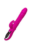 Load image into Gallery viewer, Bangneng Thrusting Realistic Rechargeable Rabbit Vibrator Rose Red