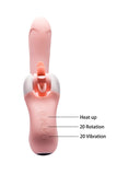 Load image into Gallery viewer, Heating Silicone G-Spot And Oral Sex Stimulator Vibrator