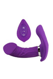 Load image into Gallery viewer, Mizzzee Remote Control Rechargeable Strap-On Dildo Vibrator Purple / One Size Strap-On