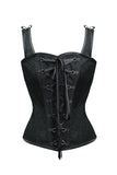Load image into Gallery viewer, Front Cross Tied Shoulder Girdle Corset Black / S Waist Trainer