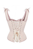 Load image into Gallery viewer, Front Cross Tied Shoulder Girdle Corset Pink / S Waist Trainer