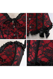 Load image into Gallery viewer, Floral Lace Bowknot Decorated Overbust Corset Waist Trainer