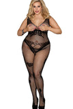 Load image into Gallery viewer, Sexy See Through Butterfly Crotchless Bodystocking Hosiery