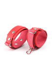 Load image into Gallery viewer, Basics Leather Ankle Cuffs Red Bondage Gear