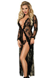 Load image into Gallery viewer, Plus Size Floral Lace Sheer Lingerie Robe