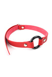 Load image into Gallery viewer, Faux Leather O-Ring Gag Red Mouth