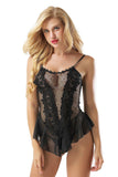Load image into Gallery viewer, Plus Size Sexy Sheer Lace Lingerie Set Black / M Bodysuit