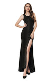 Load image into Gallery viewer, Scoop Neck Sleeveless Side Slit Lace Up Maxi Dress Black / M