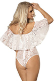 Load image into Gallery viewer, Off-Shoulder Lace Bodysuit Lingerie