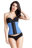Load image into Gallery viewer, Waist Trainer With Latex Hook Closures 9 Steel Boned Blue / S