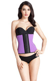 Load image into Gallery viewer, Waist Trainer With Latex Hook Closures 9 Steel Boned Purple / S