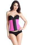 Load image into Gallery viewer, Corset Natural Latex Waist Cincher 9 Steel Boned Rose Red / S Trainer