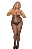 Load image into Gallery viewer, Open Cup Halter Neck Fishnet Crotchless Bodystocking