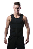 Load image into Gallery viewer, Mens Zip Up Neoprene Waist Trainer Vest Black / Xs