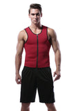 Load image into Gallery viewer, Mens Zip Up Neoprene Waist Trainer Vest Red / Xs