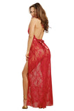 Load image into Gallery viewer, Plus Size Floral Lace Side Slit Maxi Dress