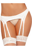 Load image into Gallery viewer, Sexy Bowknot Decorated Garter Belt Set White / M
