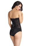 Load image into Gallery viewer, Long Overbust Floral Jacquard Corset Waist Trainer