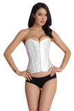 Load image into Gallery viewer, Long Overbust Floral Jacquard Corset White / Xs Waist Trainer