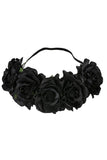 Load image into Gallery viewer, Fabric Rose Flower Crown Ideal Lingerie Accessory Black / One Size Accessories