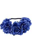 Load image into Gallery viewer, Fabric Rose Flower Crown Ideal Lingerie Accessory Blue / One Size Accessories