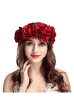 Load image into Gallery viewer, Rose Flower Crown Perfect Lingerie Accessory Dusky Red Accessories
