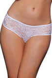 Load image into Gallery viewer, Crotchless Lace Ruffle-Back Panties White / M