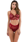 Load image into Gallery viewer, See Through Hollow Women Underwear Sexy Girl Bra Set Lace Patchwork &amp; Panties
